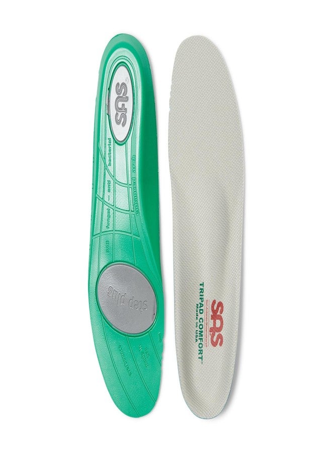 SAS Men's Step Plus Comfort Insole Gray, 10 Narrow - Medium (N - M)